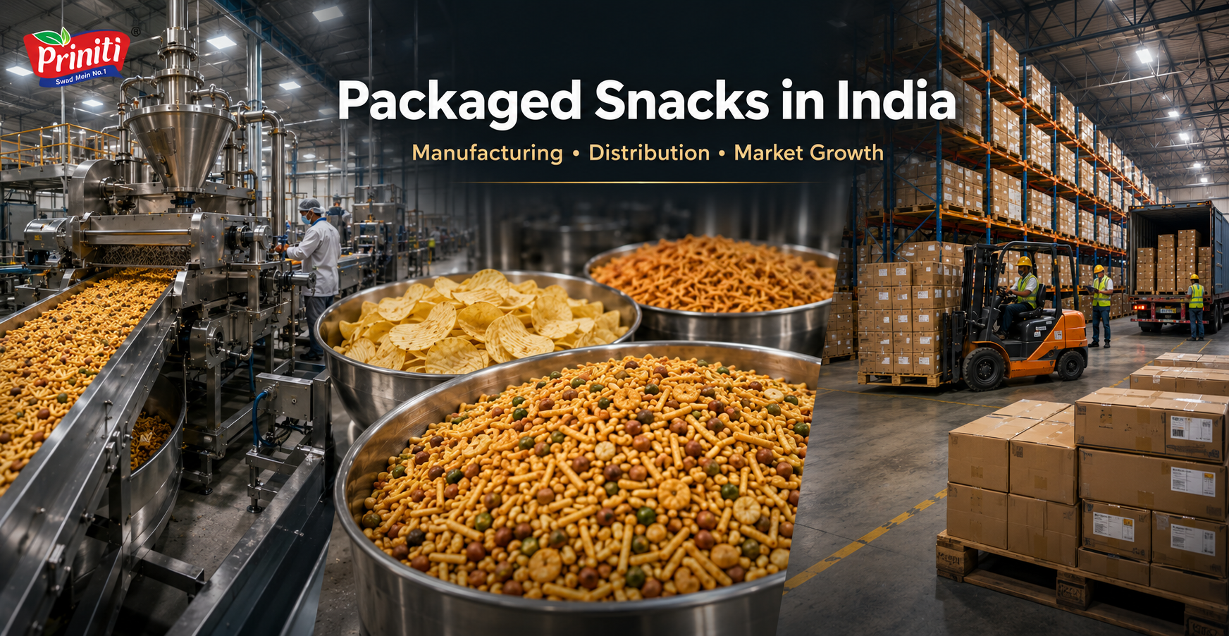 Packaged Snacks in India manufacturing and distribution system