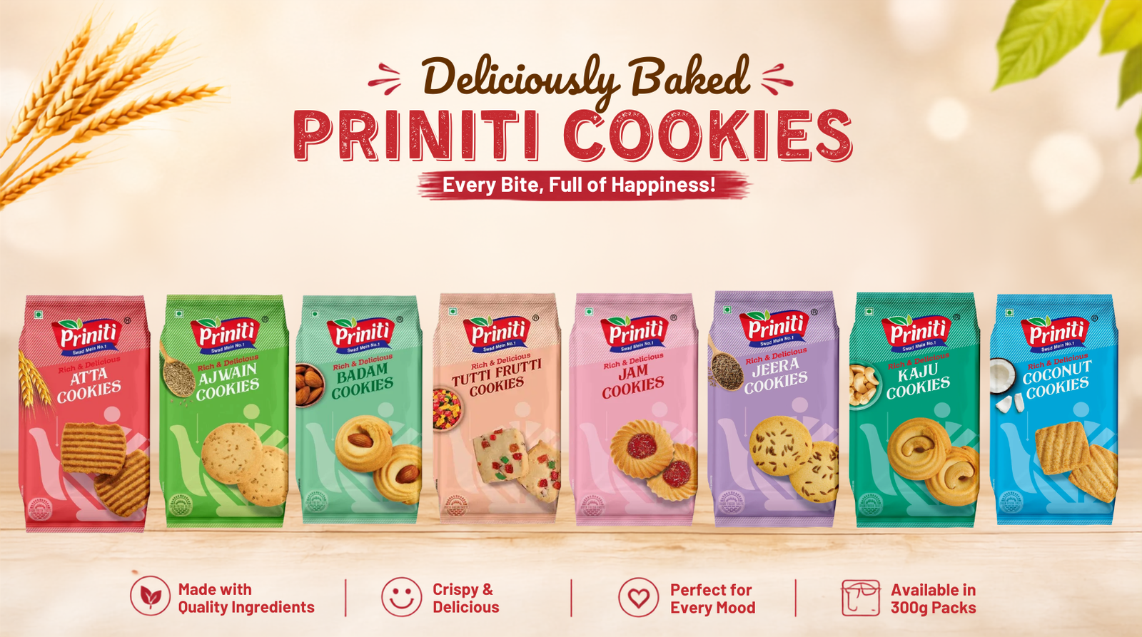 8 Types of Priniti Cookies: Popular Flavours | Cookies Manufacturer